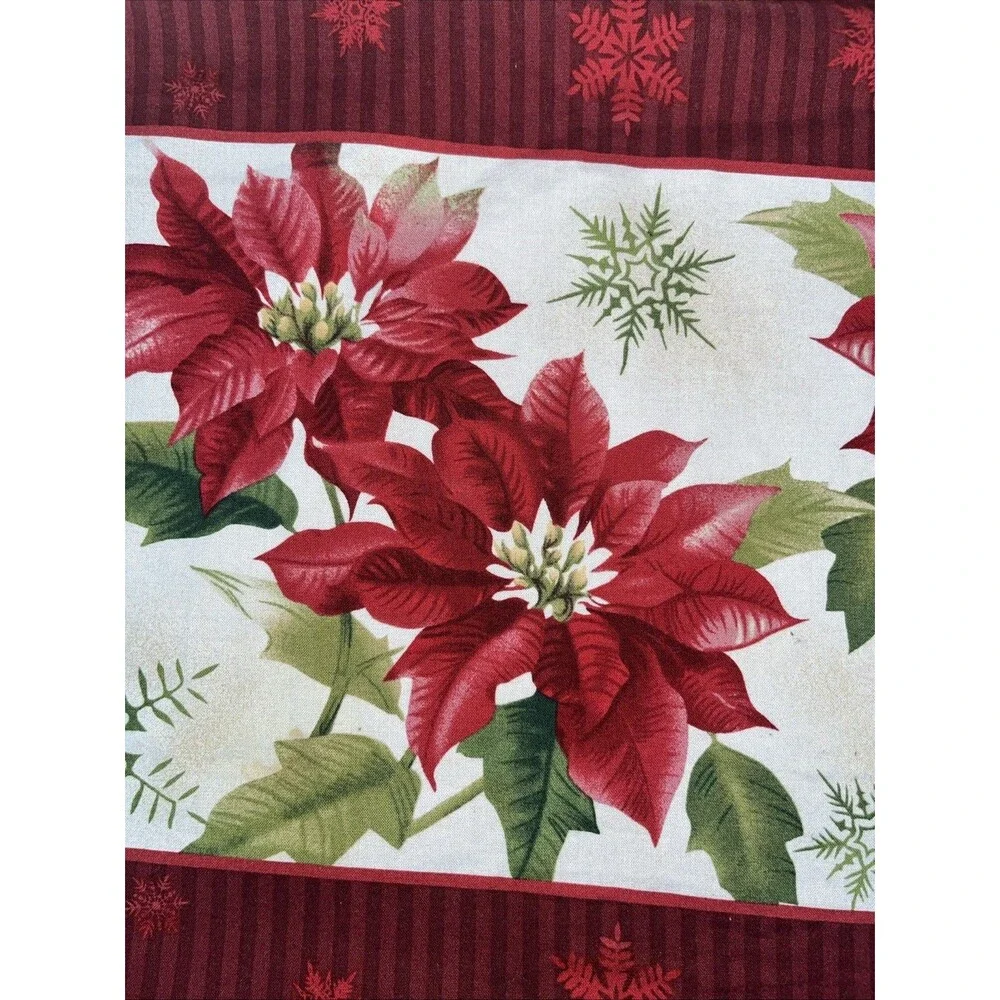 Vintage Agg Inc Set 8 Christmas Placemats Ponisetta Flower Snowflakes Holiday
